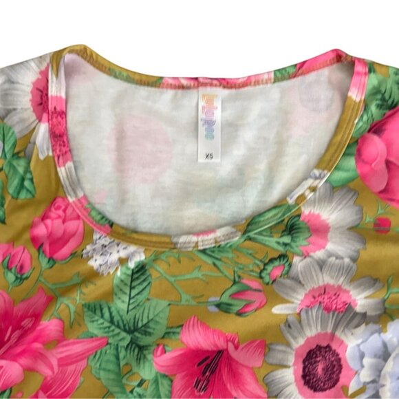 Lularoe Classic T Womens Floral Short Sleeve T-Shirt-XS-GUC - Picture 4 of 6